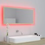 Espejo de baño LED acrílico color roble Sonoma 100x8,5x37 cm de vidaXL, Tocadores de baño - Ref: Foro24-804943, Precio: 51,16...