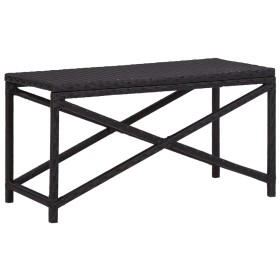 Banco de jardín ratán sintético negro 80 cm de vidaXL, Bancos de jardín - Ref: Foro24-46207, Precio: 52,99 €, Descuento: %