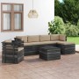 Gartenpalettenmöbel 7 Stück Kissen aus massivem Kiefernholz von vidaXL, Gartensets - Ref: Foro24-3061878, Preis: 608,17 €, Ra...