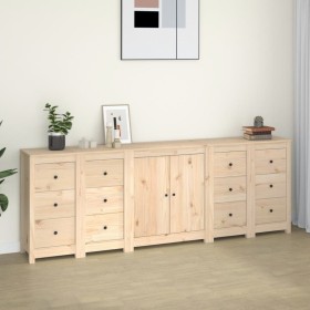 Aparador de madera maciza de pino 230x35x80 cm de vidaXL, Aparadores - Ref: Foro24-3114084, Precio: 357,99 €, Descuento: %