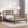 Estructura cama con cabecero madera maciza marrón miel 90x200cm de vidaXL, Camas y somieres - Ref: Foro24-3193909, Precio: 12...