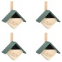 Birdhouse 4 units made of fir wood 24x16x30 cm by vidaXL, Birdhouses - Ref: Foro24-47247, Price: 26,17 €, Discount: %