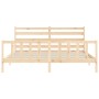 Estructura de cama con cabecero madera maciza 180x200 cm de vidaXL, Camas y somieres - Ref: Foro24-3192051, Precio: 141,99 €,...