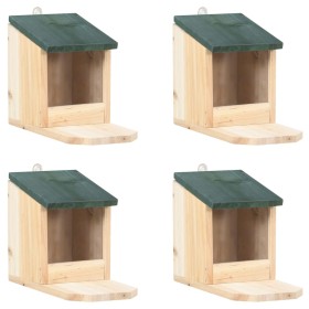 Squirrel houses 4 units fir wood by vidaXL, Cages and habitats for small animals - Ref: Foro24-47231, Price: 19,99 €, Discoun...