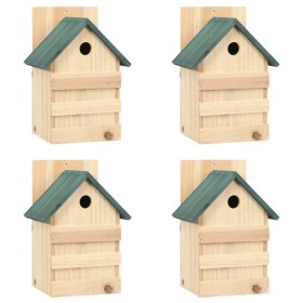 Casa para pájaros 4 unidades madera de abeto 23x19x33 cm de vidaXL, Pajareras - Ref: Foro24-47248, Precio: 37,99 €, Descuento: %