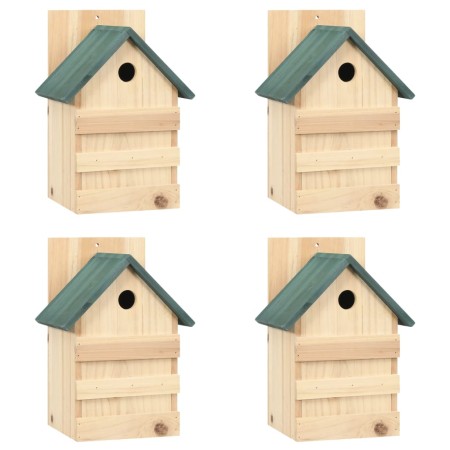 Casa para pájaros 4 unidades madera de abeto 23x19x33 cm de vidaXL, Pajareras - Ref: Foro24-47248, Precio: 50,61 €, Descuento: %