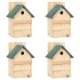 Casa para pájaros 4 unidades madera de abeto 23x19x33 cm de vidaXL, Pajareras - Ref: Foro24-47248, Precio: 50,61 €, Descuento: %