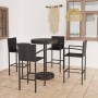 Garten Bar Set 5 Stück synthetisches Rattan schwarz von vidaXL, Gartensets - Ref: Foro24-3064772, Preis: 311,15 €, Rabatt: %