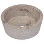 Lavabo gris mármol Ø40x15 cm de vidaXL, Lavabos - Ref: Foro24-149179, Precio: 120,60 €, Descuento: %