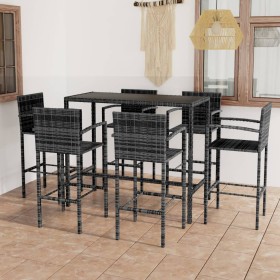 Garden table and high stools 3 pieces gray synthetic rattan by vidaXL, Garden sets - Ref: Foro24-3064847, Price: 458,99 €, Di...