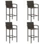 Garden bar furniture 5 pcs PE rattan armrest brown by vidaXL, Garden sets - Ref: Foro24-3064810, Price: 340,99 €, Discount: %