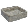 Lavabo de mármol gris 40x40x12 cm de vidaXL, Lavabos - Ref: Foro24-149185, Precio: 137,99 €, Descuento: %