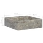 Lavabo de mármol gris 40x40x12 cm de vidaXL, Lavabos - Ref: Foro24-149185, Precio: 137,99 €, Descuento: %