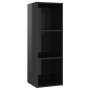 Glossy black plywood TV cabinet 107x35x37 cm by vidaXL, TV Furniture - Ref: Foro24-805541, Price: 45,69 €, Discount: %