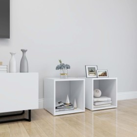 TV furniture 2 pcs white plywood 37x35x37 cm by vidaXL, TV Furniture - Ref: Foro24-805499, Price: 34,18 €, Discount: %