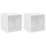 TV furniture 2 pcs white plywood 37x35x37 cm by vidaXL, TV Furniture - Ref: Foro24-805499, Price: 33,99 €, Discount: %