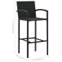 5-piece garden bar furniture set in black PE rattan with armrests by vidaXL, Garden sets - Ref: Foro24-3064808, Price: 383,51...