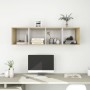 TV wall unit made of white oak plywood, measuring 37x37x142.5cm. by vidaXL, TV Furniture - Ref: Foro24-805494, Price: 61,50 €...