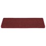 Alfombras de peldaños de escalera 15 uds rojo mate 65x21x4 cm de vidaXL, Alfombrillas para escalones - Ref: Foro24-326199, Pr...