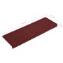 Stair tread mats 15 pcs matte red 65x21x4 cm by vidaXL, Stair mats - Ref: Foro24-326199, Price: 56,48 €, Discount: %