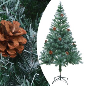 Árbol de navidad glaseado con piñas 150 cm de vidaXL, Arboles de navidad - Ref: Foro24-60177, Precio: 36,18 €, Descuento: %