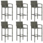 7-piece garden bar furniture set in gray PE rattan with armrests by vidaXL, Garden sets - Ref: Foro24-3064815, Price: 452,72 ...