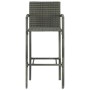 Garten Bar Möbel 7 Stück Rattan PE grau Armlehnen von vidaXL, Gartensets - Ref: Foro24-3064815, Preis: 449,82 €, Rabatt: %