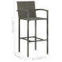 Garten Bar Möbel 7 Stück Rattan PE grau Armlehnen von vidaXL, Gartensets - Ref: Foro24-3064815, Preis: 449,82 €, Rabatt: %