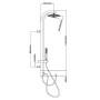 SCHÜTTE MADAGASKAR white chrome overhead shower set by SCHÜTTE, shower heads - Ref: Foro24-434589, Price: 154,70 €, Discount: %