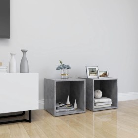 TV stand 2 units plywood gray concrete 37x35x37cm by vidaXL, TV Furniture - Ref: Foro24-805511, Price: 35,15 €, Discount: %