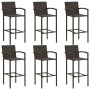 Garden bar set 7 pieces brown synthetic rattan by vidaXL, Garden sets - Ref: Foro24-3064845, Price: 463,99 €, Discount: %