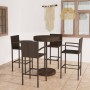 Garden bar set 5 pieces brown synthetic rattan by vidaXL, Garden sets - Ref: Foro24-3064771, Price: 321,64 €, Discount: %