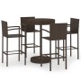 Garden bar set 5 pieces brown synthetic rattan by vidaXL, Garden sets - Ref: Foro24-3064771, Price: 322,99 €, Discount: %