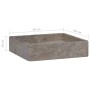 Lavabo gris mármol 40x40x10 cm de vidaXL, Lavabos - Ref: Foro24-149170, Precio: 136,17 €, Descuento: %