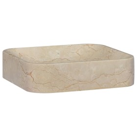 Lavabo crema mármol 40x40x10 cm de vidaXL, Lavabos - Ref: Foro24-149180, Precio: 132,34 €, Descuento: %