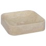 Lavabo crema mármol 40x40x10 cm de vidaXL, Lavabos - Ref: Foro24-149180, Precio: 132,72 €, Descuento: %