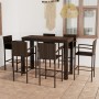 Garden bar furniture 7 pcs PE rattan armrest brown by vidaXL, Garden sets - Ref: Foro24-3064813, Price: 457,82 €, Discount: %