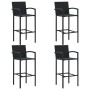 Garden bar furniture 5 pcs PE rattan armrest black by vidaXL, Garden sets - Ref: Foro24-3064811, Price: 357,35 €, Discount: %