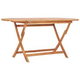 Folding garden table solid teak wood 160x80x75 cm by vidaXL, Garden tables - Ref: Foro24-48998, Price: 201,80 €, Discount: %