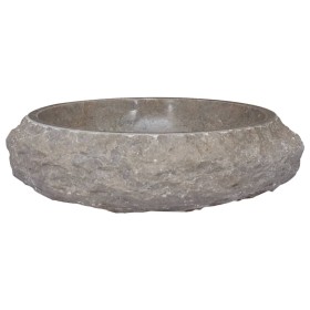 Gray marble washbasin Ø40x12 cm by vidaXL, Sinks - Ref: Foro24-149158, Price: 108,90 €, Discount: %