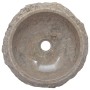 Gray marble washbasin Ø40x12 cm by vidaXL, Sinks - Ref: Foro24-149158, Price: 112,87 €, Discount: %