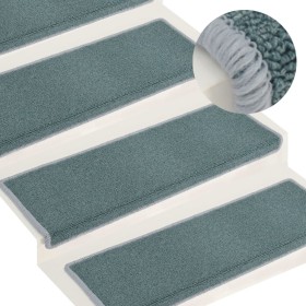 Stair tread mats 15 pcs blue 65x21x4 cm by vidaXL, Stair mats - Ref: Foro24-326194, Price: 58,99 €, Discount: %