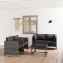 5-piece garden furniture set and gray synthetic rattan cushions by vidaXL, Garden sets - Ref: Foro24-3059753, Price: 259,25 €...