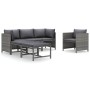 6-piece garden furniture set and gray synthetic rattan cushions by vidaXL, Garden sets - Ref: Foro24-3059756, Price: 403,80 €...