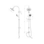 SCHÜTTE GALAXIS chrome overhead shower set with LED lights by SCHÜTTE, shower heads - Ref: Foro24-434583, Price: 99,07 €, Dis...