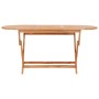 Mesa plegable de jardín madera maciza de teca 160x80x75 cm de vidaXL, Mesas de jardín - Ref: Foro24-48998, Precio: 201,80 €, ...