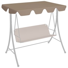 Replacement canopy for garden swing taupe gray 188/168x145/110 cm by vidaXL, Covers for tents and gazebos - Ref: Foro24-31208...