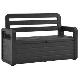 Garden bench with anthracite gray plastic storage 132.5 cm by vidaXL, garden benches - Ref: Foro24-315637, Price: 311,99 €, D...