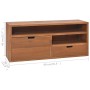 Mueble para TV de madera maciza de teca 90x30x40 cm de vidaXL, Muebles TV - Ref: Foro24-326118, Precio: 162,99 €, Descuento: %