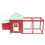 Chicken coop with nesting box solid red fir wood 190x72x102 cm by vidaXL, Cages and habitats for small animals - Ref: Foro24-...